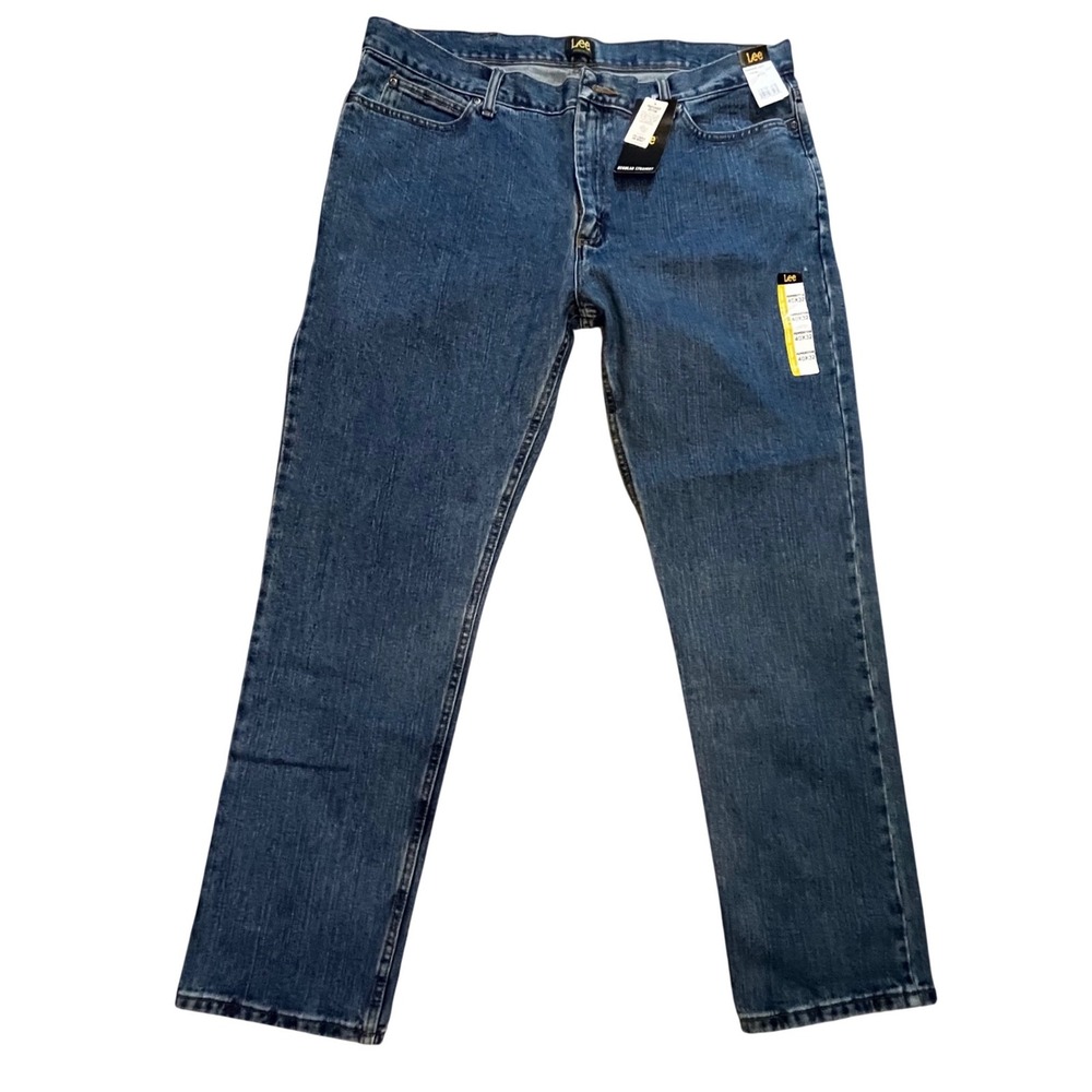 Lee Mens Regular‎ Fit Straight Leg Jeans Pepperstone Blue 40x32 112339184 NEW